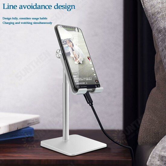 Universal Desktop Height Adjustable Telescopic Phone Holder Phone Mount Tablet Stand For 4-12.9inch Smart Phone Tablet iPad Pro 12.9inch iPhoneSE 2020