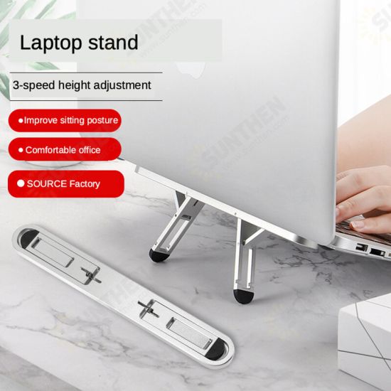 Universal Folding Angle Adjustable Heat Dissipation Aluminium Alloy Macbook Desktop Holder Stand Bracket for 11-15.6 inch Laptop