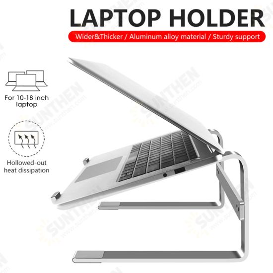 Universal Thickened Non-Slip Heat Dissipation Aluminum Alloy Macbook Bracket Desktop Holder Stand for 10-18 inch Devices Universal Thickened Non-Slip Heat Dissipation Aluminum Alloy Macbook Bracket Desktop Holder Stand for 10-18 inch Devices