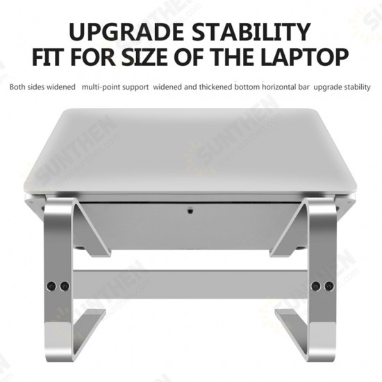 Universal Thickened Non-Slip Heat Dissipation Aluminum Alloy Macbook Bracket Desktop Holder Stand for 10-18 inch Devices