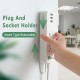 Wall-Mounted Sticker Punch-free Plug Fixer Home Self-Adhesive Socket Fixer Cable Wire Organizer Seamless Power Strip Holder