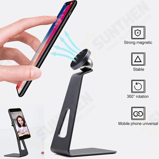 for Magsafe Desk Tablet Phone Holder 360° Rotation Aluminum Alloy Stand for iPhone 13 for iPhone 12