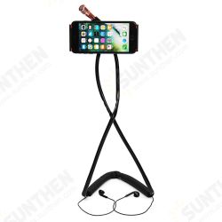 Earphone + Microphone Neck Hanging Phone Stand Lazy Holder for iPhone Xiaomi Mobile Phone Earphone + Microphone Neck Hanging Phone Stand Lazy Holder for iPhone Xiaomi Mobile Phone