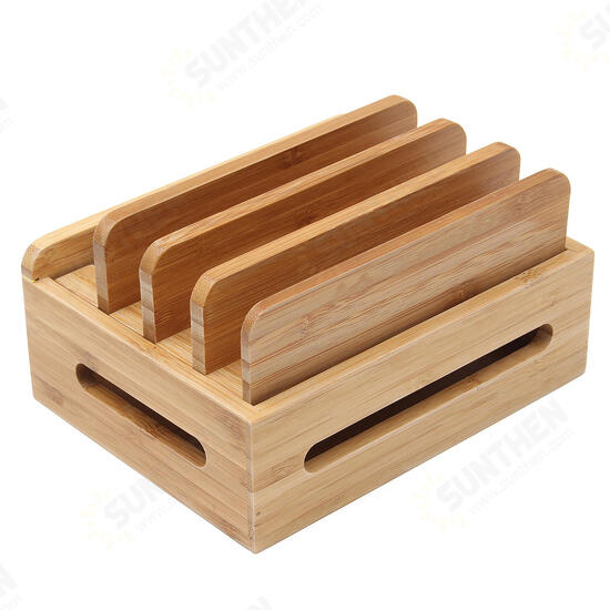 Bamboo Multi-device Phone Holder Charging Dock Stand Holder Tablet Stand for Smartphone Tablet Bamboo Multi-device Phone Holder Charging Dock Stand Holder Tablet Stand for Smartphone Tablet