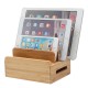 Bamboo Multi-device Phone Holder Charging Dock Stand Holder Tablet Stand for Smartphone Tablet Bamboo Multi-device Phone Holder Charging Dock Stand Holder Tablet Stand for Smartphone Tablet