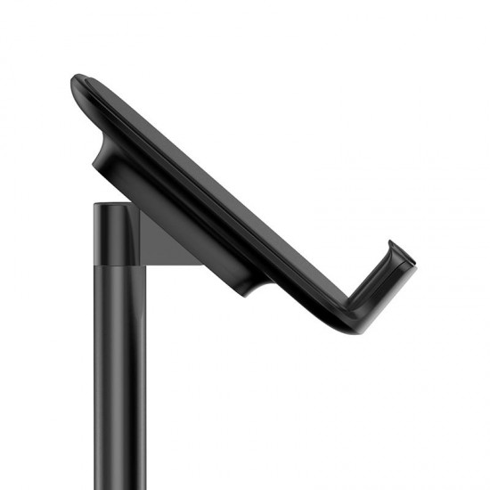 Metal 35 Degree Up Down Adjustable Cable Clip Desktop Stand Lazy Holder for Mobile Phone Tablet