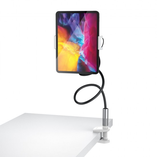 BW-TS1 360 Rotation Adjustable Flexible Gooseneck Mobile Phone Tablet Stand for 4-12.9inch SmartPhone Tablet iPadPro POCOX3 NFC Samsung Note20 Ultra