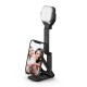 TS6 2in1 Foldable Multi-Angle Desktop Phone Holder Fill Light Stand Multiple Color Temperature Brightness Adjustable 1000mAh High Capacity Table Lamp