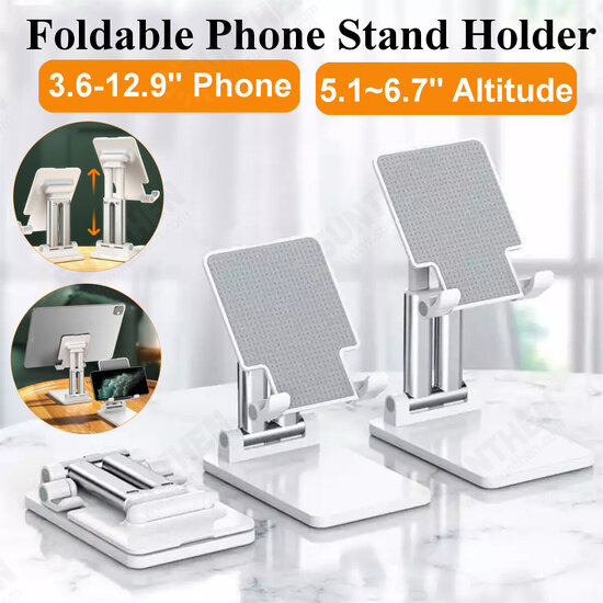 CCT7 Universal Folding Telescopic Desktop Mobile Phone Tablet Holder Stand for iPad Air for iPhone 12 XS 11 Pro POCO X3 NFC