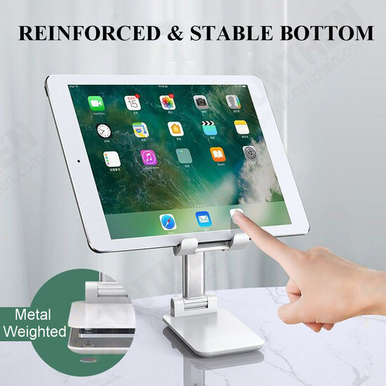 CCT9 Universal Folding Telescopic Desktop Mobile Phone Tablet Holder Stand for iPad Air for iPhone 12 XS 11 Pro POCO X3 NFC