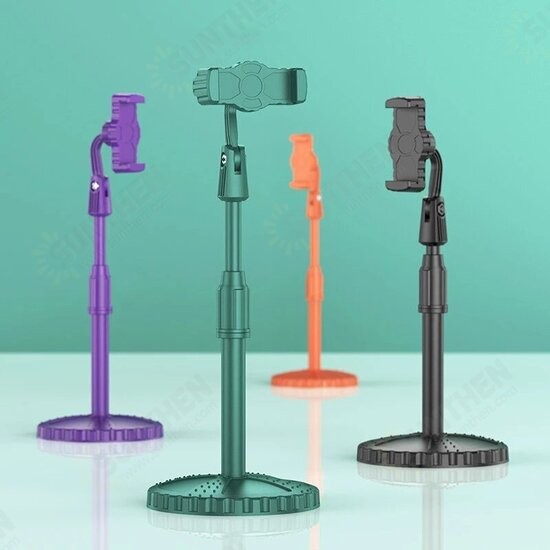 Cell Phone Holder Telescopic Height Adjustable Colorful Mobile Phone Stand Disc Base Desktop Holders Stream Live Broadcast Web lesson Stand