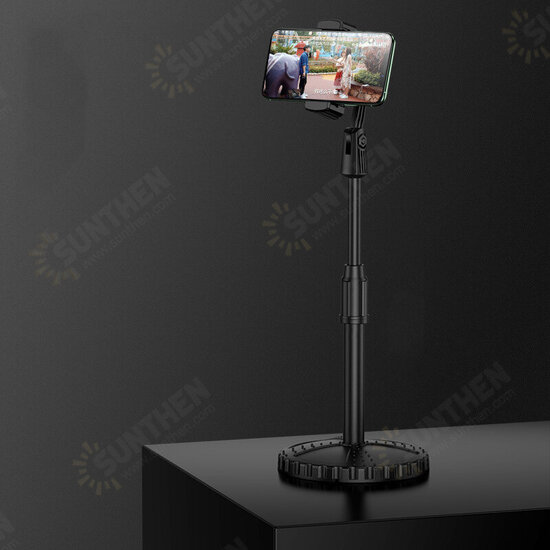 Cell Phone Holder Telescopic Height Adjustable Colorful Mobile Phone Stand Disc Base Desktop Holders Stream Live Broadcast Web lesson Stand