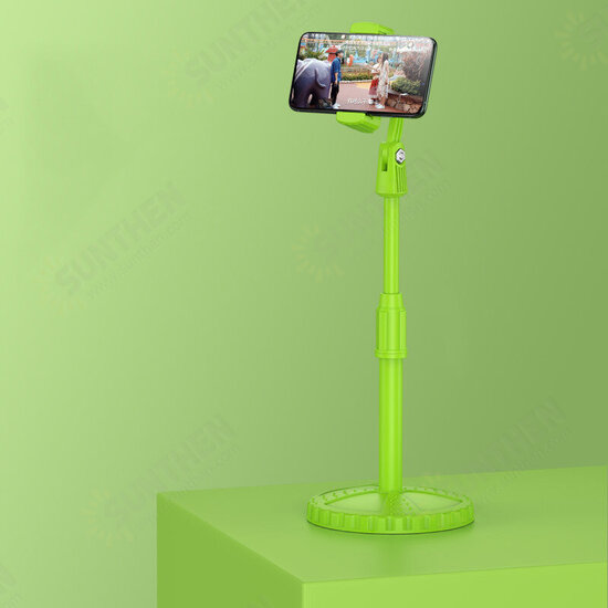 Cell Phone Holder Telescopic Height Adjustable Colorful Mobile Phone Stand Disc Base Desktop Holders Stream Live Broadcast Web lesson Stand