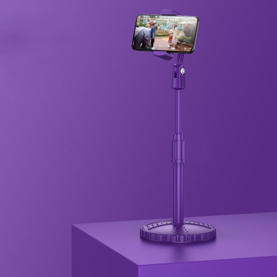 Cell Phone Holder Telescopic Height Adjustable Colorful Mobile Phone Stand Disc Base Desktop Holders Stream Live Broadcast Web lesson Stand