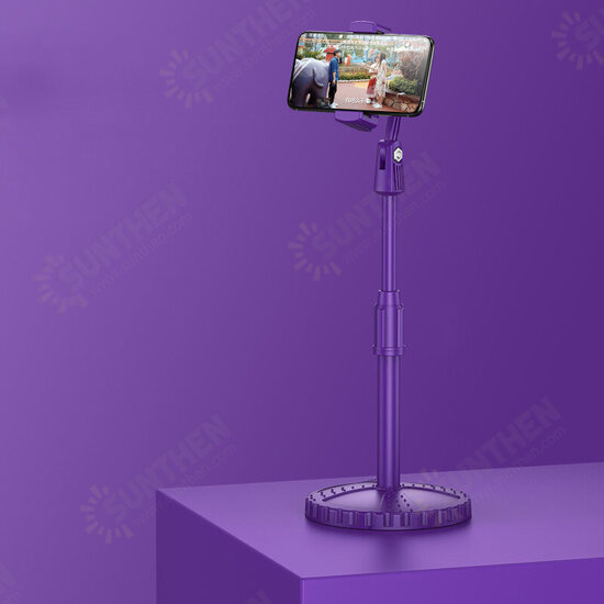 Cell Phone Holder Telescopic Height Adjustable Colorful Mobile Phone Stand Disc Base Desktop Holders Stream Live Broadcast Web lesson Stand