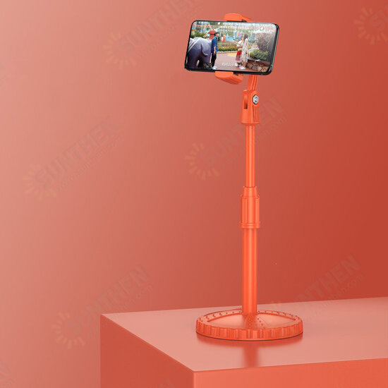 Cell Phone Holder Telescopic Height Adjustable Colorful Mobile Phone Stand Disc Base Desktop Holders Stream Live Broadcast Web lesson Stand