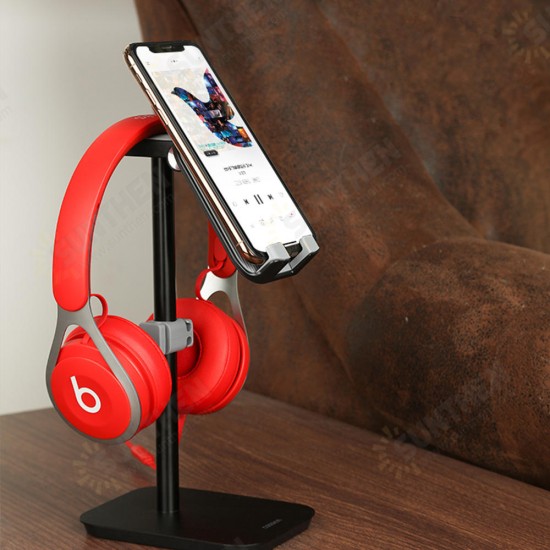 Universal Multifunctional Aluminum Alloy Desktop Phone Tablet Earbuds Holder Stand for iPhone for ipad below 11 inch