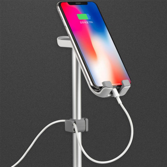 Universal Multifunctional Aluminum Alloy Desktop Phone Tablet Earbuds Holder Stand for iPhone for ipad below 11 inch