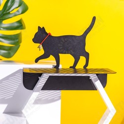 Cute Cat Pattern Iron Hanging Storage Racks Kitchen Bathroom Wall Mounted Mobile Phone Holder Shelves Cute Cat Pattern Iron Hanging Storage Racks Kitchen Bathroom Wall Mounted Mobile Phone Holder Shelves