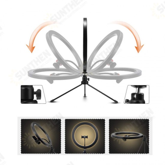 EGL-02 10 inch 3 Color Modes 10 Brightness Levels USB Video Light Selfie Makeup Stand Tripod Sets for Video Live-Stream Vlog