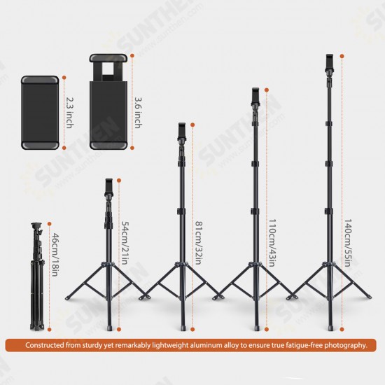 EGS-08 Multifunctional Selfie Stick 1.3m Telescopic Height Adjustable Tripod Stand Phone Holder with Remote Shutter for Camera Phone