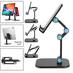 Foldable 120° Angle Adjustable Non-Slip Aluminum Alloy Desktop Mobile Phone Tablet Holder Stand for 4-12.9 inch Devices Foldable 120° Angle Adjustable Non-Slip Aluminum Alloy Desktop Mobile Phone Tablet Holder Stand for 4-12.9 inch Devices