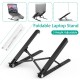 Foldable 5 Height Adjustable Heat Dissipation Telecommuting Online Learning Desktop Tablet Laptop Stand Holder for iPad Macbook below 17 inch