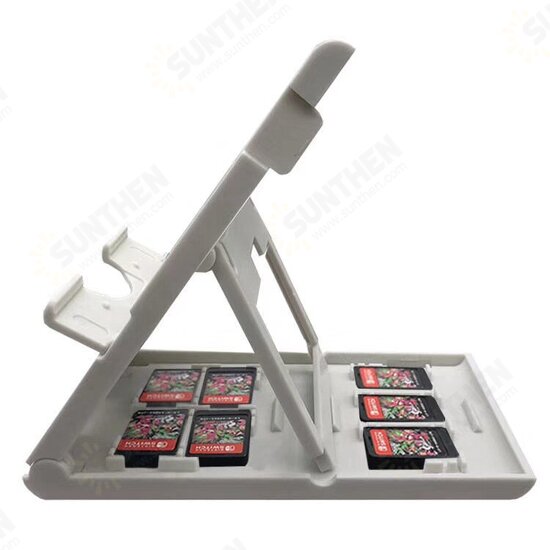 Foldable Adjustable Heat Dissipation NS Game Console Stand Phone Holder With 7 Card Holders For Nintendo Switch