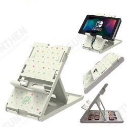 Foldable Adjustable Heat Dissipation NS Game Console Stand Phone Holder With 7 Card Holders For Nintendo Switch Foldable Adjustable Heat Dissipation NS Game Console Stand Phone Holder With 7 Card Holders For Nintendo Switch