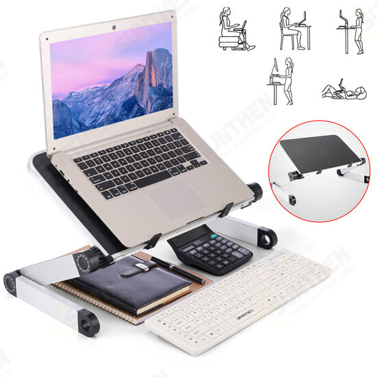 Foldable Aluminum Laptop Computer Desk Table TV Bed Computer Mackbook Desktop Holder