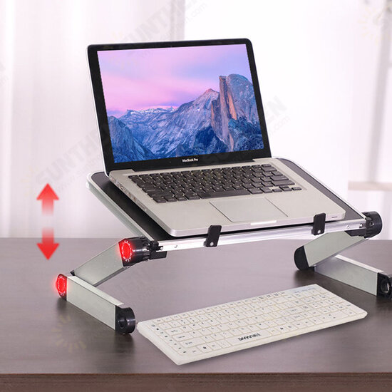 Foldable Aluminum Laptop Computer Desk Table TV Bed Computer Mackbook Desktop Holder