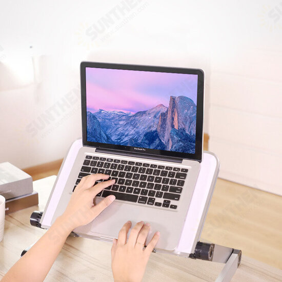 Foldable Aluminum Laptop Computer Desk Table TV Bed Computer Mackbook Desktop Holder