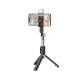 K16 All In One Portable bluetooth Remote Contol Selfie Stick 2-Gear Fill Light Telescopic Stretchable Retractable Tripod for POCO X3 F3 4.7-6.5 inch