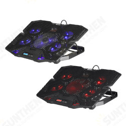 K5 Universal Touchable LED Display Colorful Cooling Fans Adjustable Fan Speed MacBook Holder Stand Bracket for 12-17 Inch Laptop K5 Universal Touchable LED Display Colorful Cooling Fans Adjustable Fan Speed MacBook Holder Stand Bracket for 12-17 Inch Laptop