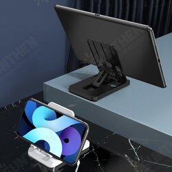 Folding ABS Desktop Holder Multi-Angle Adjustable Mobile Phone Tablet Stand Bracket for Samsung Galaxy S21 POCO M3 Folding ABS Desktop Holder Multi-Angle Adjustable Mobile Phone Tablet Stand Bracket for Samsung Galaxy S21 POCO M3