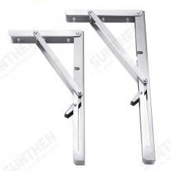 4PCS/ Set Folding Stainless Steel Wall Mounted Shelves Floating Hanging Shelf Board Support Holder 4PCS/ Set Folding Stainless Steel Wall Mounted Shelves Floating Hanging Shelf Board Support Holder
