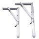 4PCS/ Set Folding Stainless Steel Wall Mounted Shelves Floating Hanging Shelf Board Support Holder