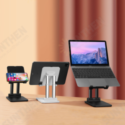 Folding Tablet/ Laptop Holder Stand Adjustment Angle Telescopic Alloy Desktop Bracket for iPad Mini 9-16 inch Devices Folding Tablet/ Laptop Holder Stand Adjustment Angle Telescopic Alloy Desktop Bracket for iPad Mini 9-16 inch Devices