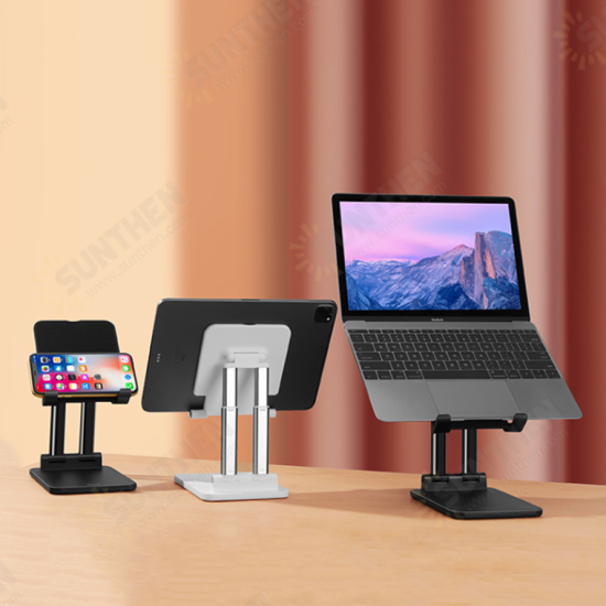 Folding Tablet/ Laptop Holder Stand Adjustment Angle Telescopic Alloy Desktop Bracket for iPad Mini 9-16 inch Devices Folding Tablet/ Laptop Holder Stand Adjustment Angle Telescopic Alloy Desktop Bracket for iPad Mini 9-16 inch Devices