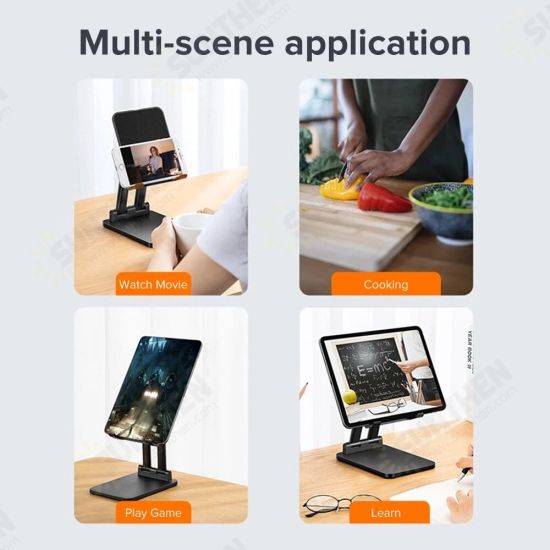 Folding Tablet/ Laptop Holder Stand Adjustment Angle Telescopic Alloy Desktop Bracket for iPad Mini 9-16 inch Devices Folding Tablet/ Laptop Holder Stand Adjustment Angle Telescopic Alloy Desktop Bracket for iPad Mini 9-16 inch Devices