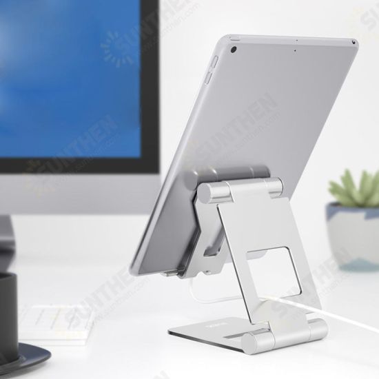 Aluminum Alloy Foldable Rotatable Desktop Phone Holder Tablet Stand For Smart Phone Tablet PC iPhone Samsung iPad