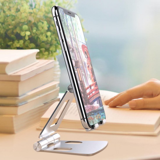 Aluminum Alloy Foldable Rotatable Desktop Phone Holder Tablet Stand For Smart Phone Tablet PC iPhone Samsung iPad
