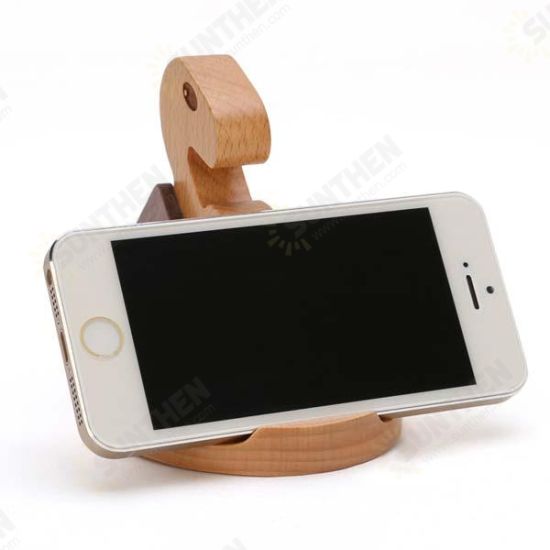 Lovely Wooden Horse Coin Can Phone Stand Holder For Cell Phone