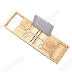 Luxury Adjustable Bathtub Rack Bamboo Caddy Shelf Shower Tub Tray Towel Mobile Phone Tablet Holder Support Luxury Adjustable Bathtub Rack Bamboo Caddy Shelf Shower Tub Tray Towel Mobile Phone Tablet Holder Support