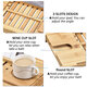 Luxury Adjustable Bathtub Rack Bamboo Caddy Shelf Shower Tub Tray Towel Mobile Phone Tablet Holder Support