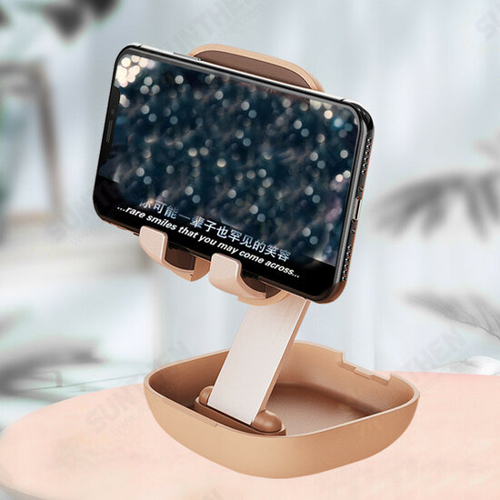 Foldable Portable Storage Height Adjustable Desktop Bracket Phone Tablet Stand Holder Space Saving below 11 inch Screen