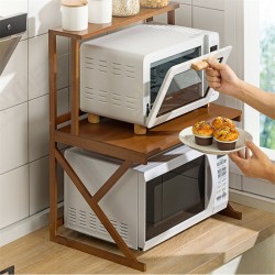 Multifunctional 2-Tier Wooden Storage Rack kitchen Ware Shelves Desktop Receiver Organizer Multifunctional 2-Tier Wooden Storage Rack kitchen Ware Shelves Desktop Receiver Organizer