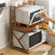Multifunctional 2-Tier Wooden Storage Rack kitchen Ware Shelves Desktop Receiver Organizer