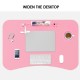 Multifunctional Curved Design Folding with USB Charging Port Pen Cup Slot Home Bed Macbook Phone Storage Wooden Desk