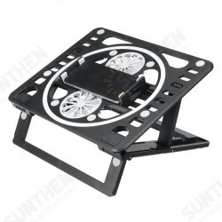 Multifunctional Folding with Double Cooling Fan Laptop/ Tablet/ Mobile Phone Macbook Desktop Holder Stand Multifunctional Folding with Double Cooling Fan Laptop/ Tablet/ Mobile Phone Macbook Desktop Holder Stand